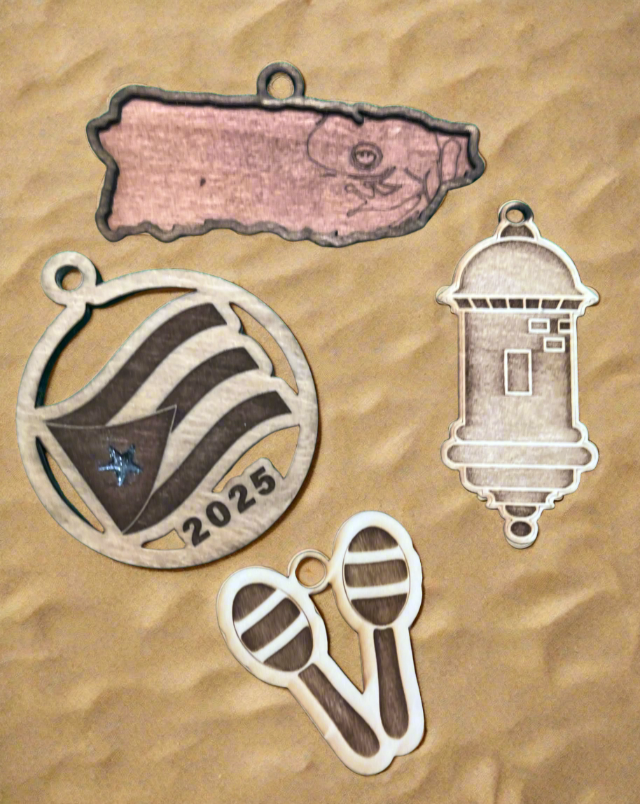 Boricua Ornament Set