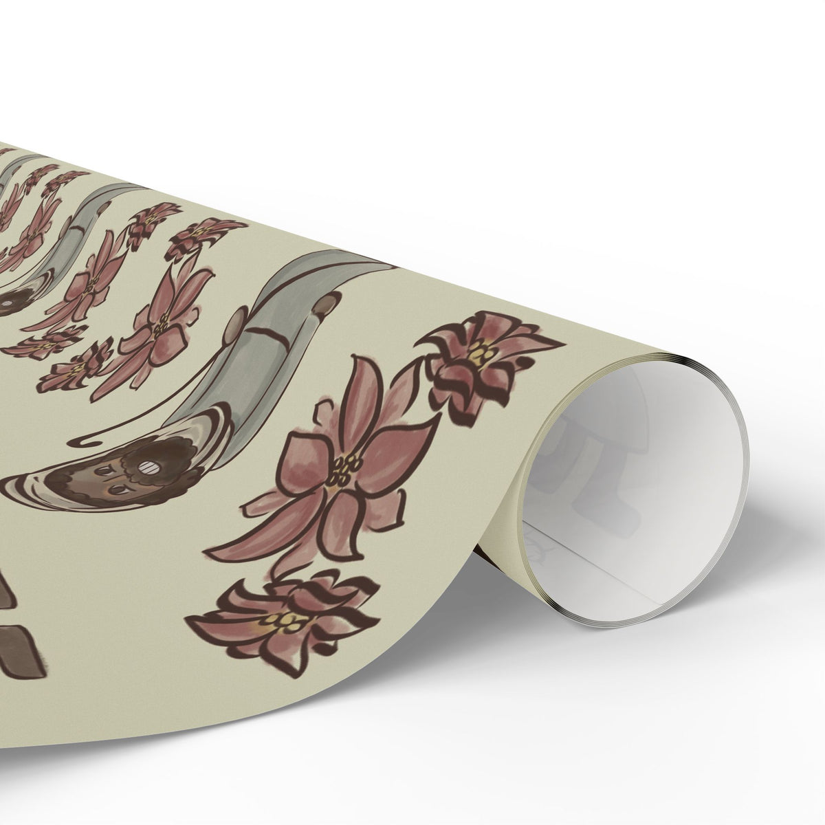 Vintage Jesus Nutcracker Floral Wrapping Paper
