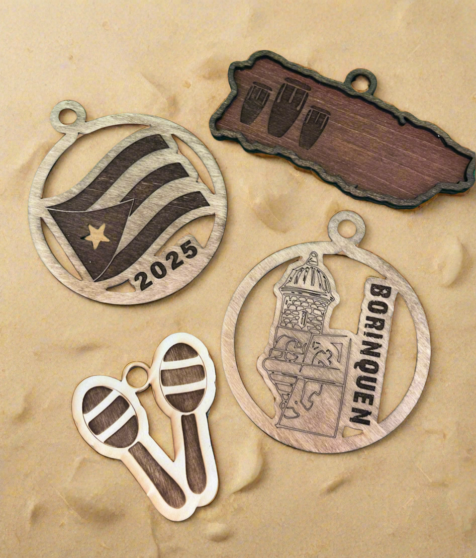 Boricua Ornament Set