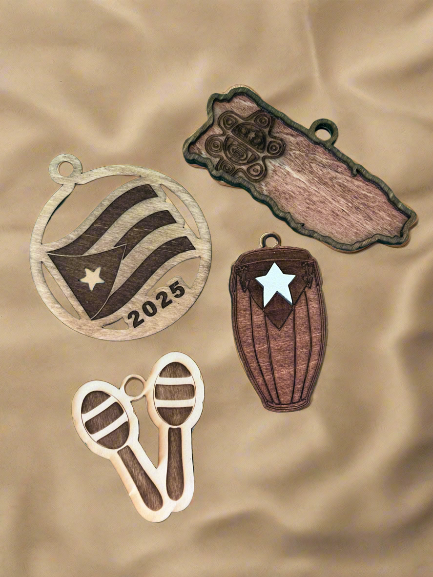 Boricua Ornament Set