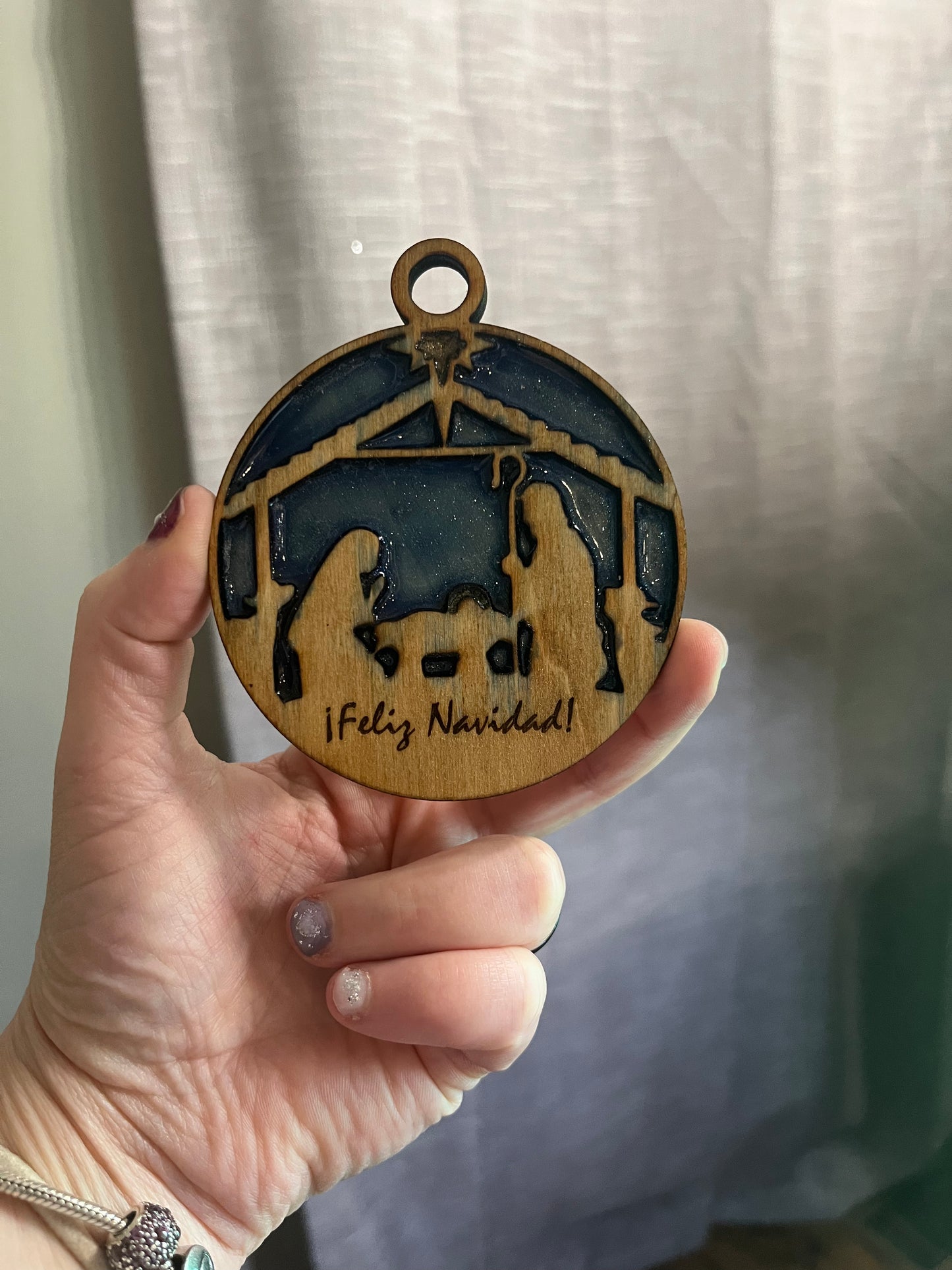 Rustic Nativity Ornaments