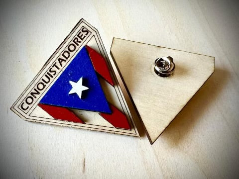 Puerto Rico "Conquistadores" Wooden Pin